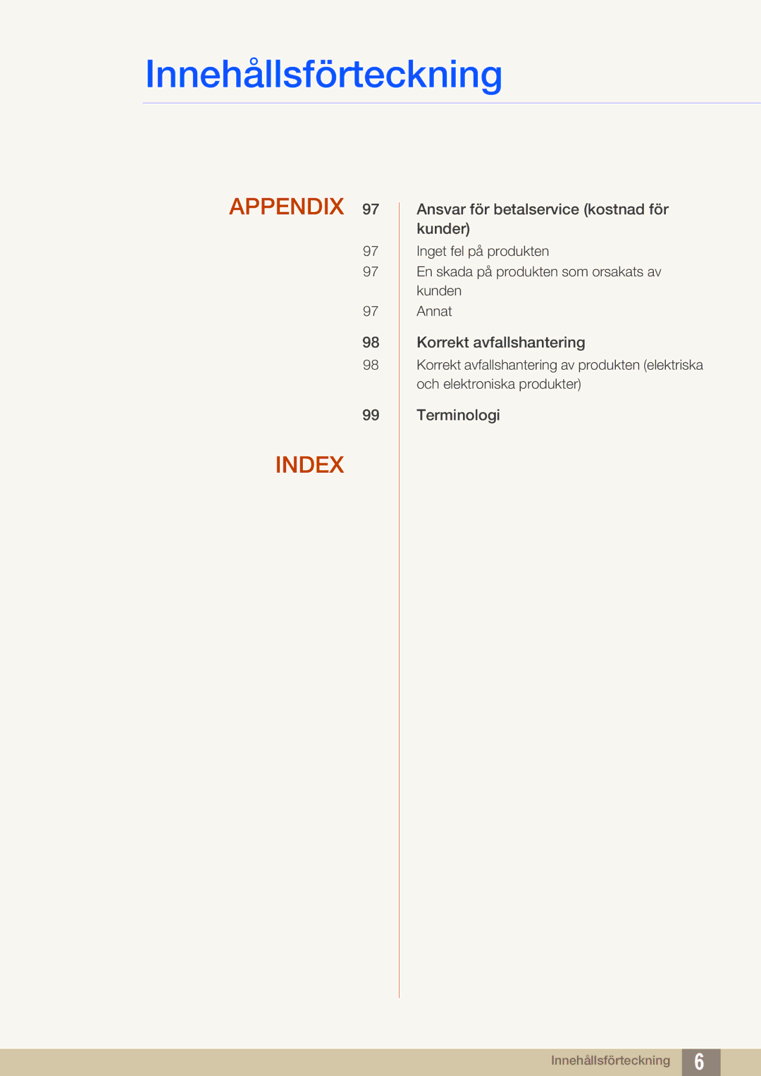 Samsung LU24E590DS/EN, LU28E590DS/EN manual Appendix Index 