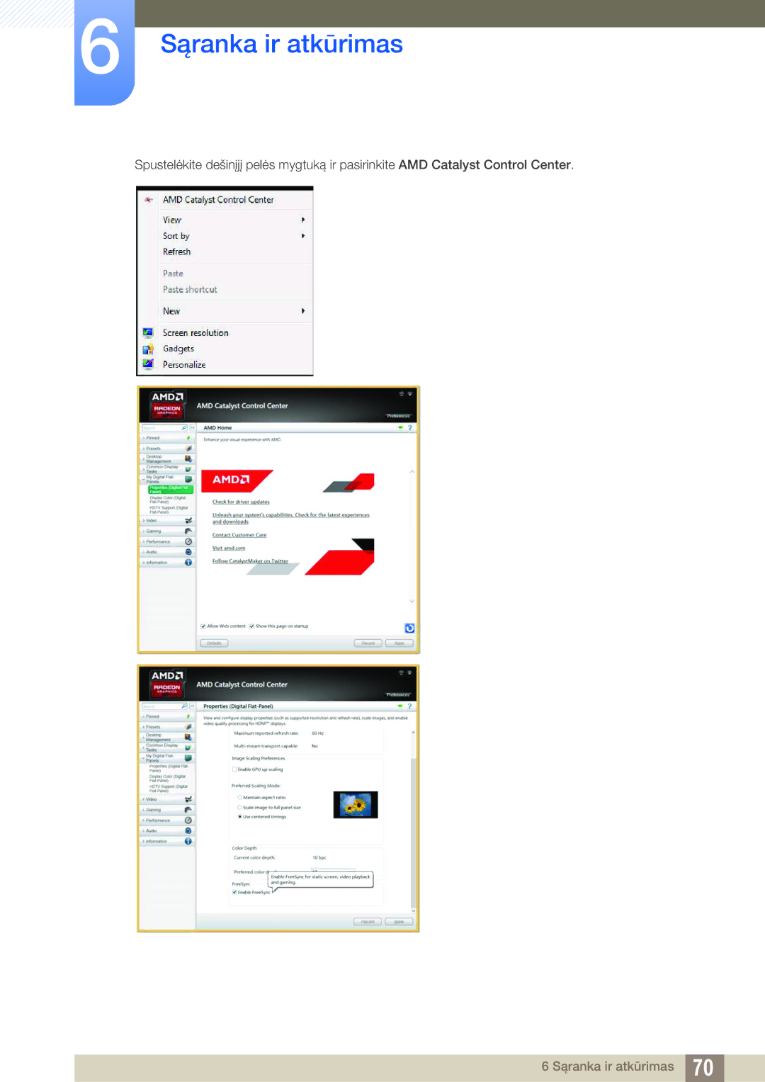 Samsung LU24E590DS/EN, LU28E590DS/EN manual Sąranka ir atkūrimas 