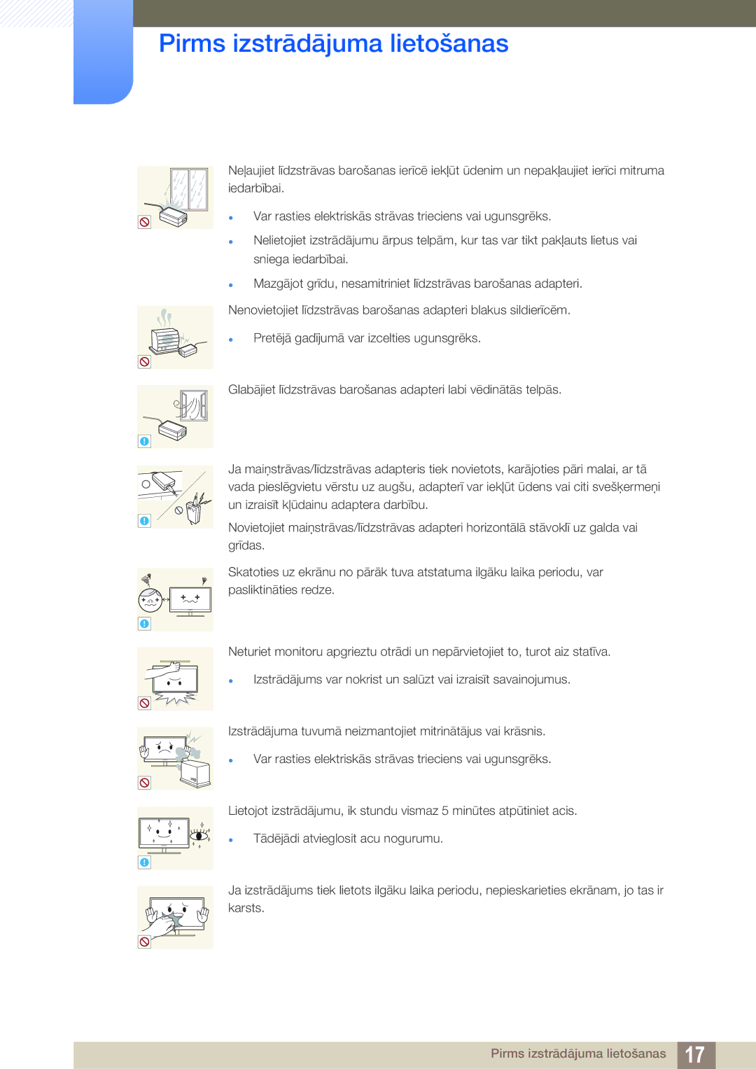 Samsung LU28E590DS/EN, LU24E590DS/EN manual Pirms izstrādājuma lietošanas 