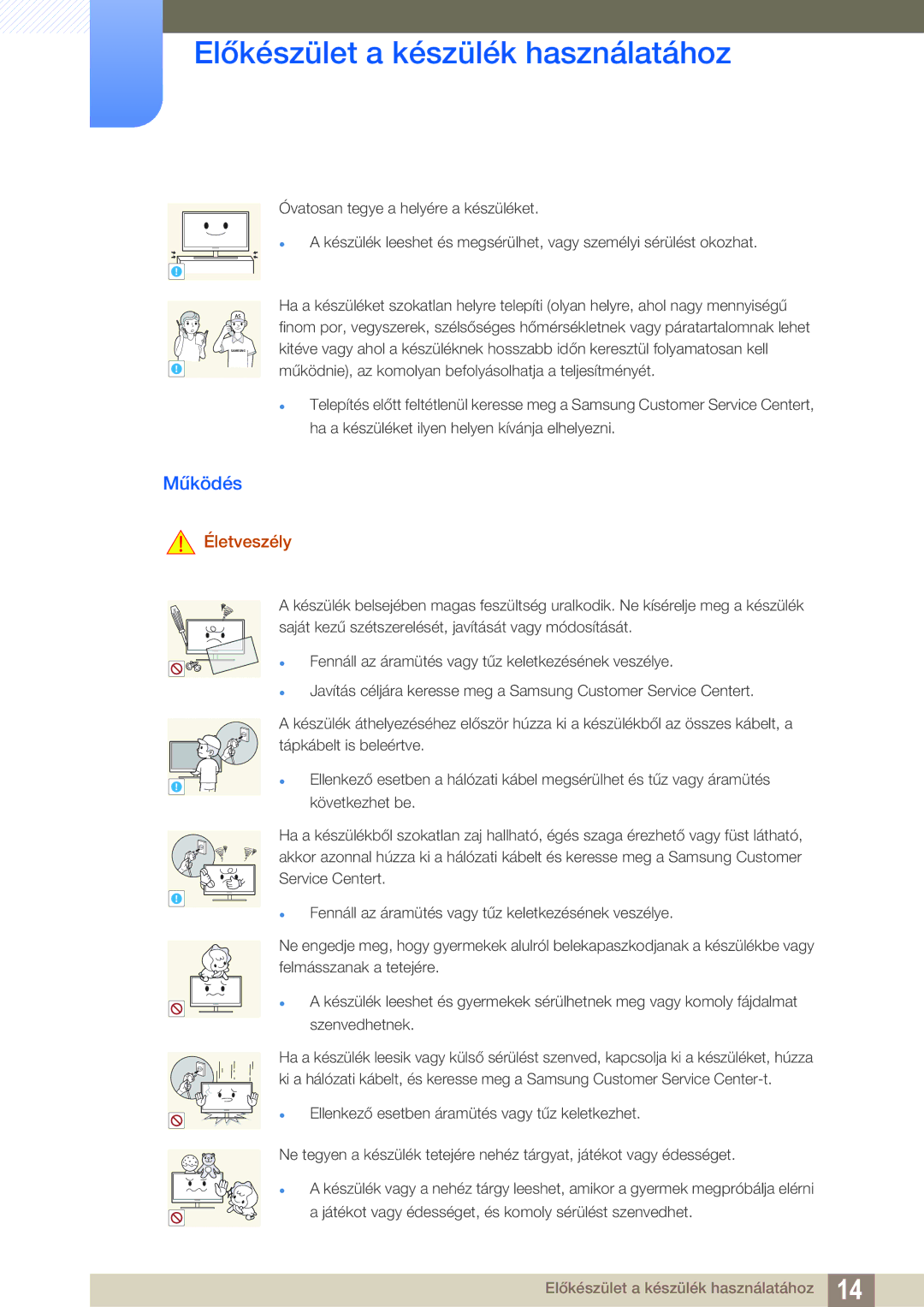 Samsung LU24E590DS/EN, LU28E590DS/EN manual Működés 