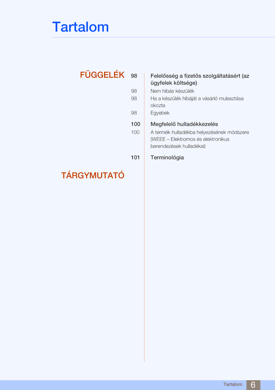 Samsung LU24E590DS/EN, LU28E590DS/EN manual Függelék 