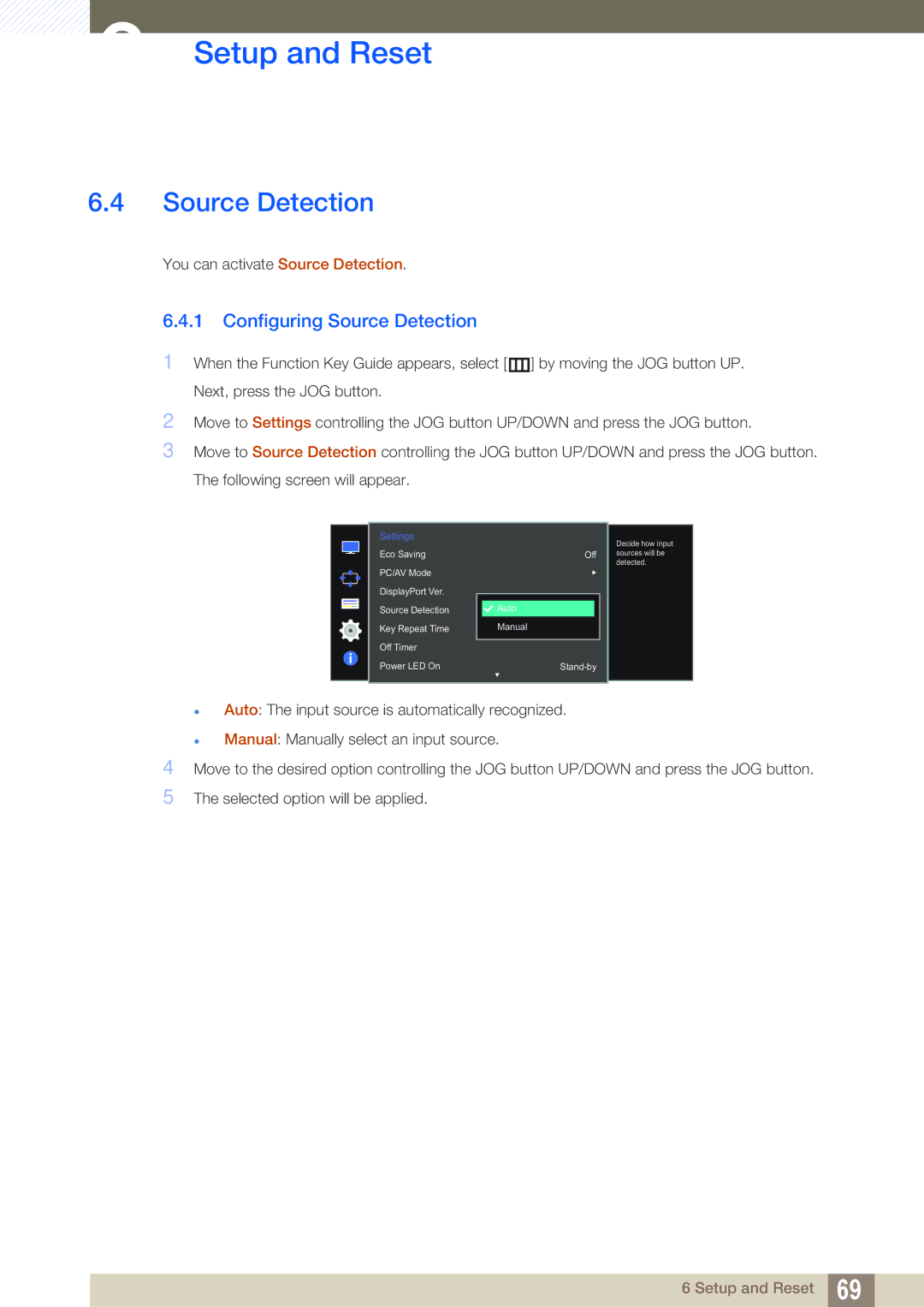 Samsung LU28D590DS/CH, LU28D590DS/EN, LU28D590DS/UE, LU28D590DSG/XV, LU28D590DS/XV manual Configuring Source Detection 