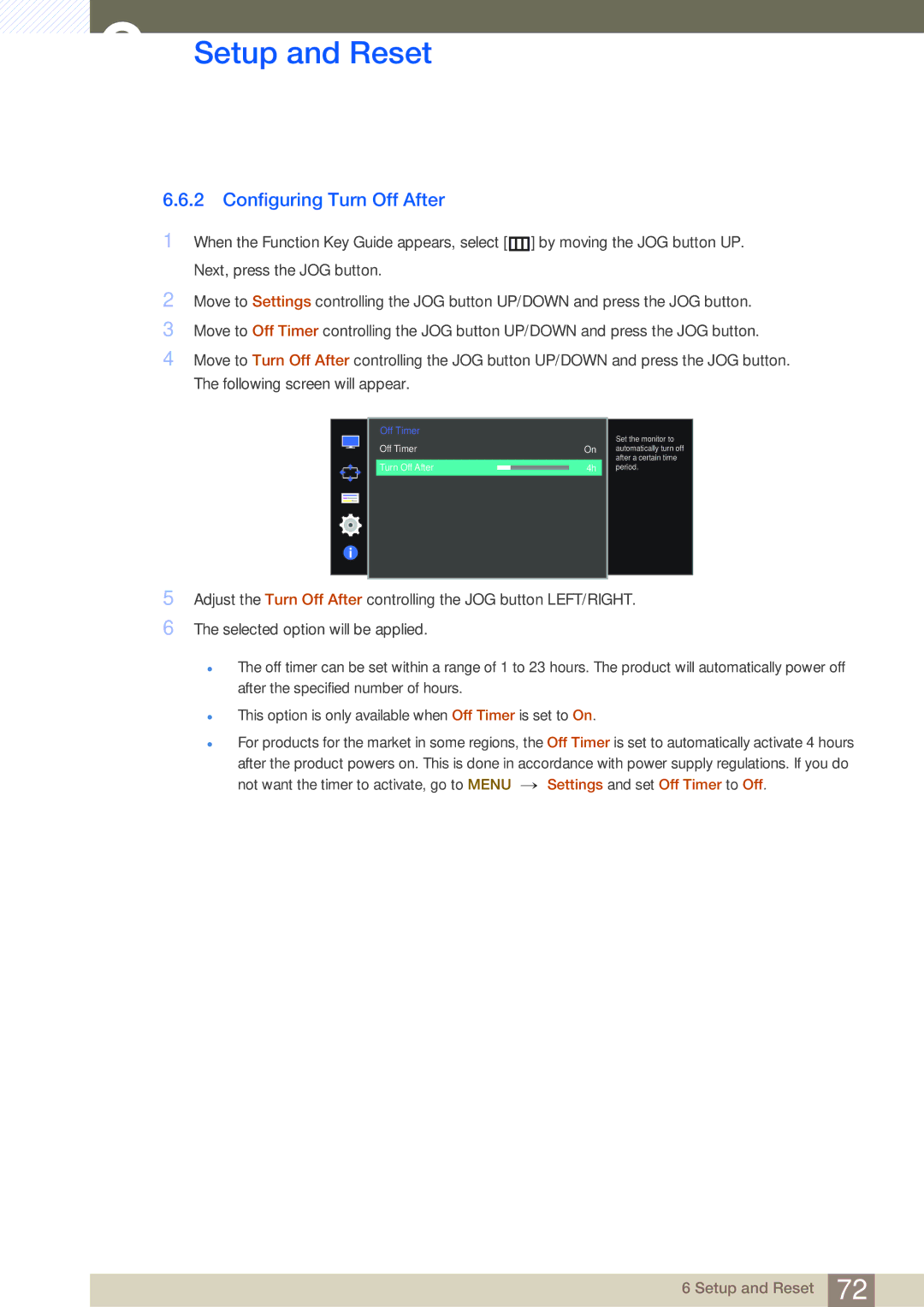 Samsung LU28D590DSG/XV, LU28D590DS/EN, LU28D590DS/UE, LU28D590DS/XV, LU28D590DS/KZ, LU28D590DS/CI Configuring Turn Off After 