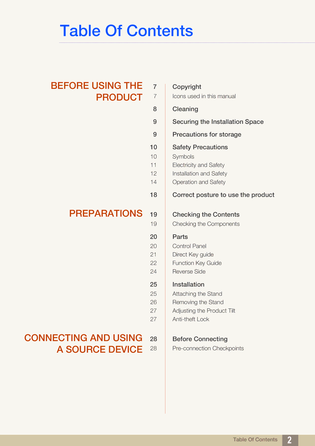 Samsung LU28D590DSG/XV, LU28D590DS/EN, LU28D590DS/UE, LU28D590DS/XV, LU28D590DS/KZ, LU28D590DS/CI manual Table Of Contents 