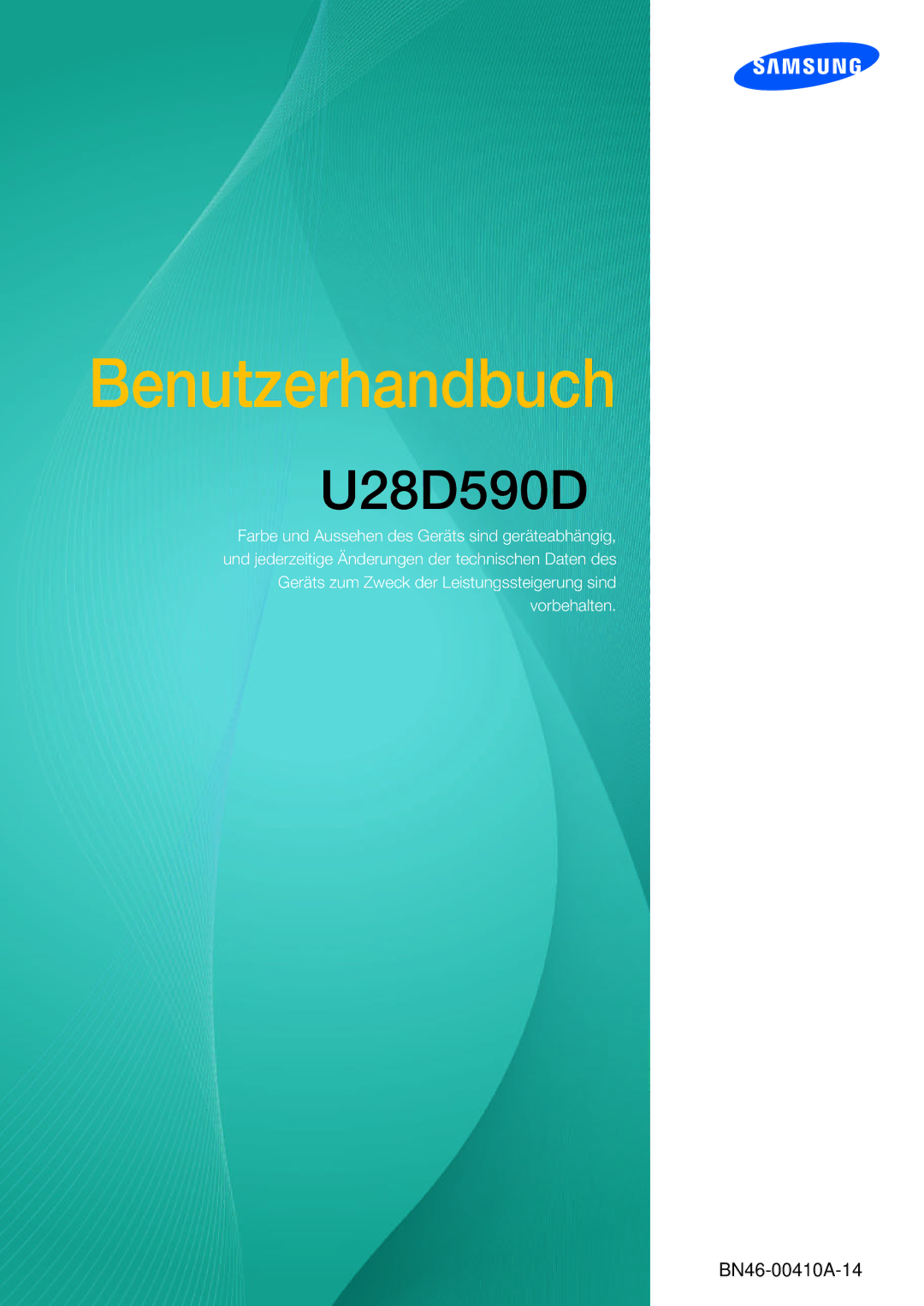 Samsung LU28D590DS/EN manual Benutzerhandbuch 