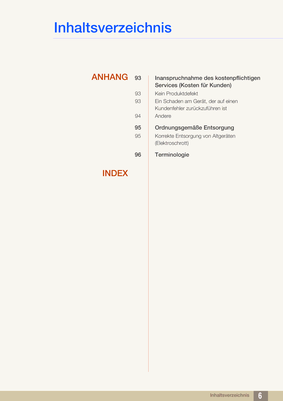 Samsung LU28D590DS/EN manual Anhang Index 