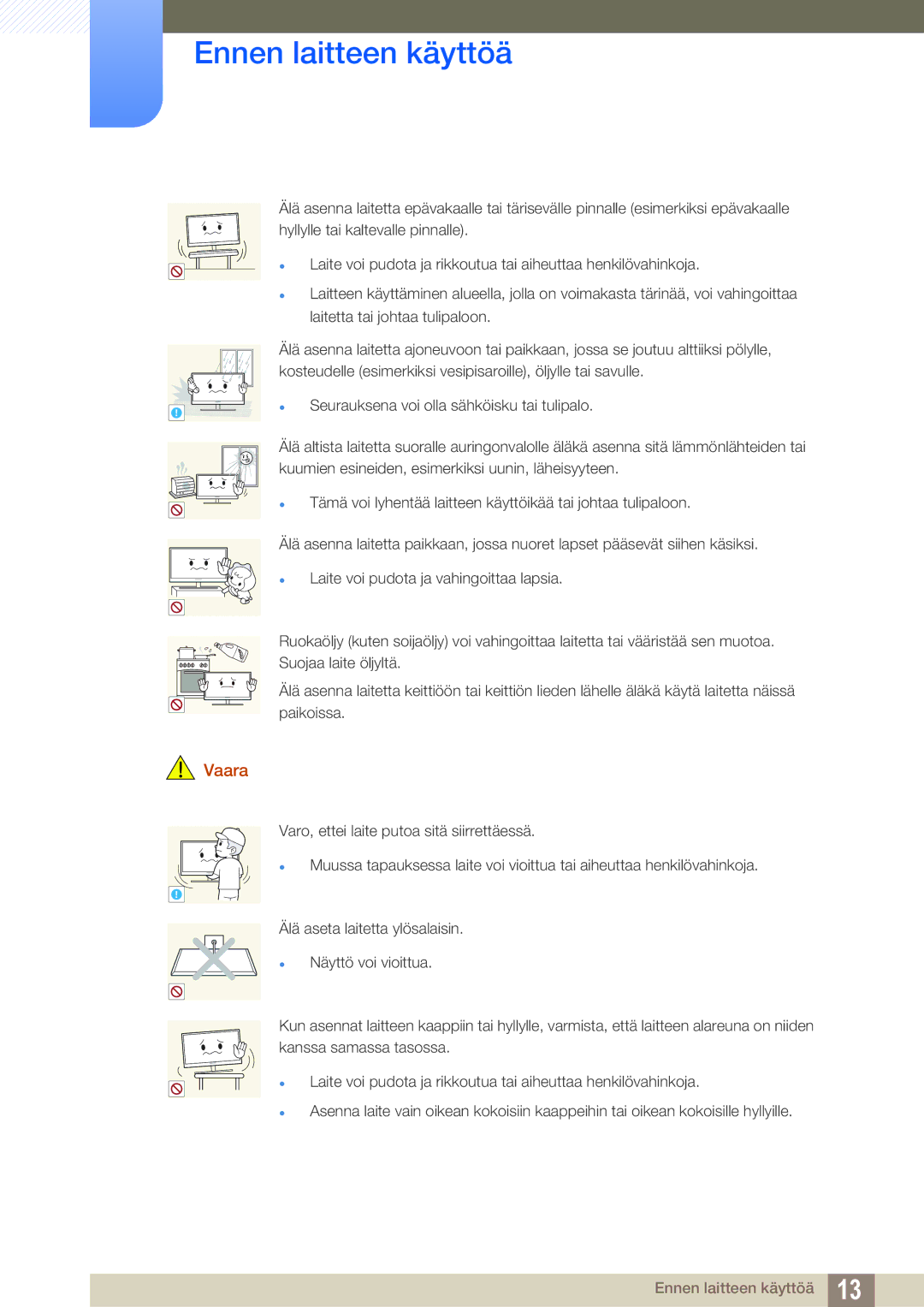 Samsung LU28D590DS/EN manual Ennen laitteen käyttöä 