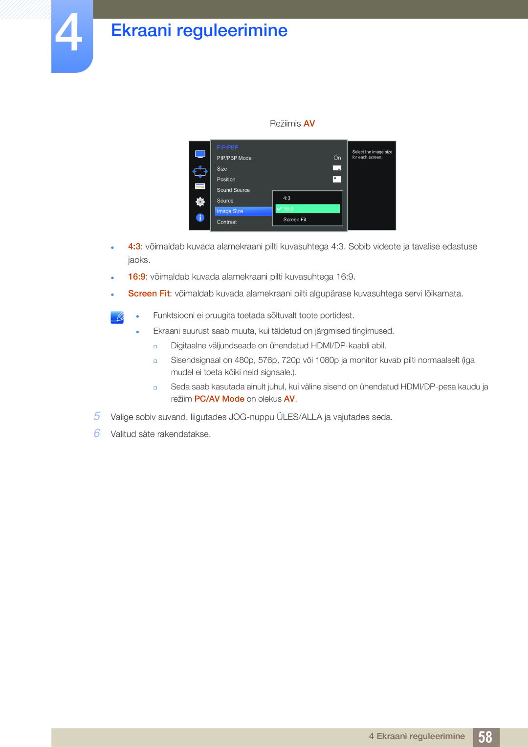 Samsung LU28D590DS/EN manual Screen Fit 