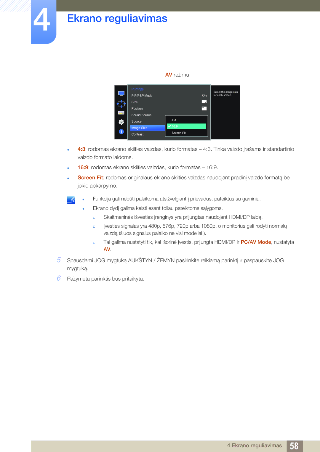 Samsung LU28D590DS/EN manual Screen Fit 