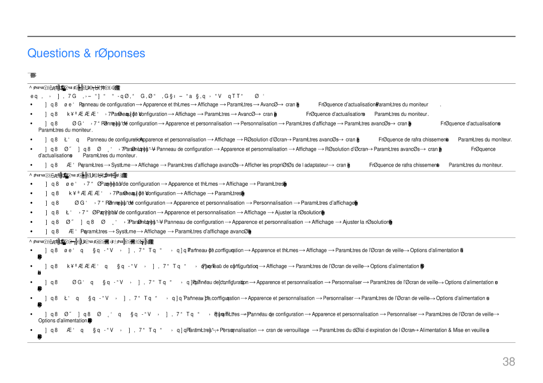 Samsung LU28E570DS/EN manual Questions & réponses, Comment puis-je modifier la fréquence ? 