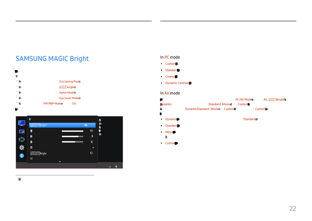 Samsung LU28E570DS/EN manual Screen Setup, Samsung Magic Bright 