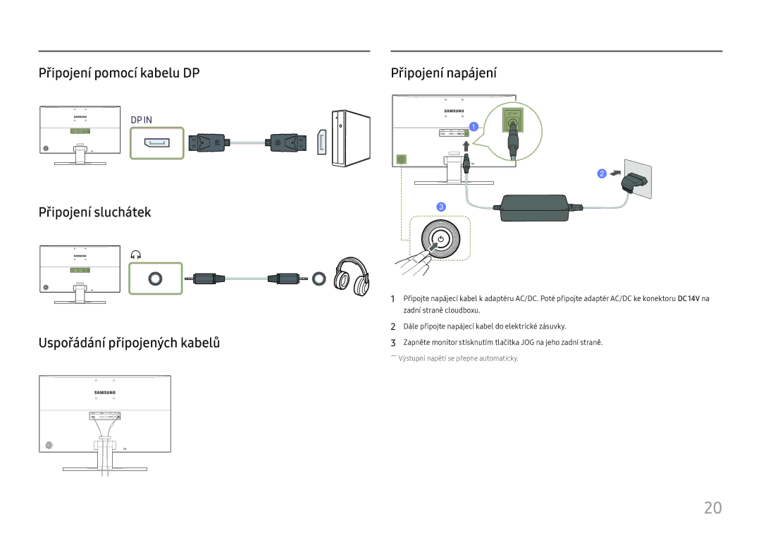 Samsung LU28E570DS/EN manual ――Výstupní napětí se přepne automaticky 