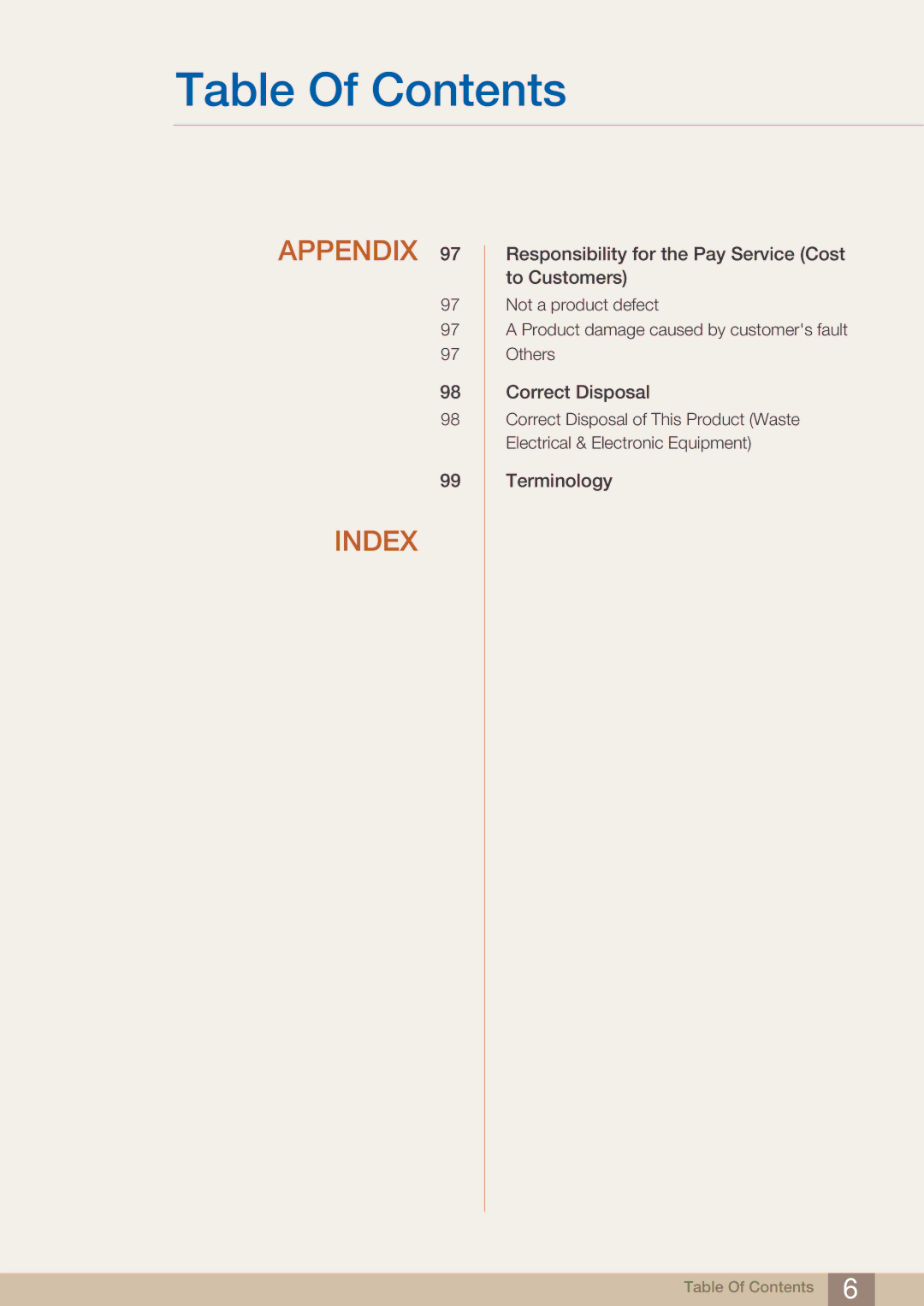 Samsung LU28E590DS/EN manual Appendix Index 