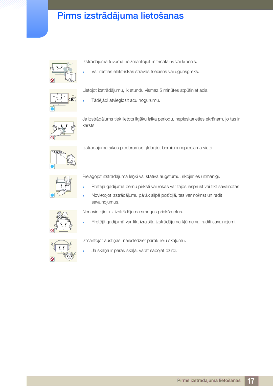 Samsung LU24E85KRS/EN, LU28E85KRS/EN manual Savainojumus 