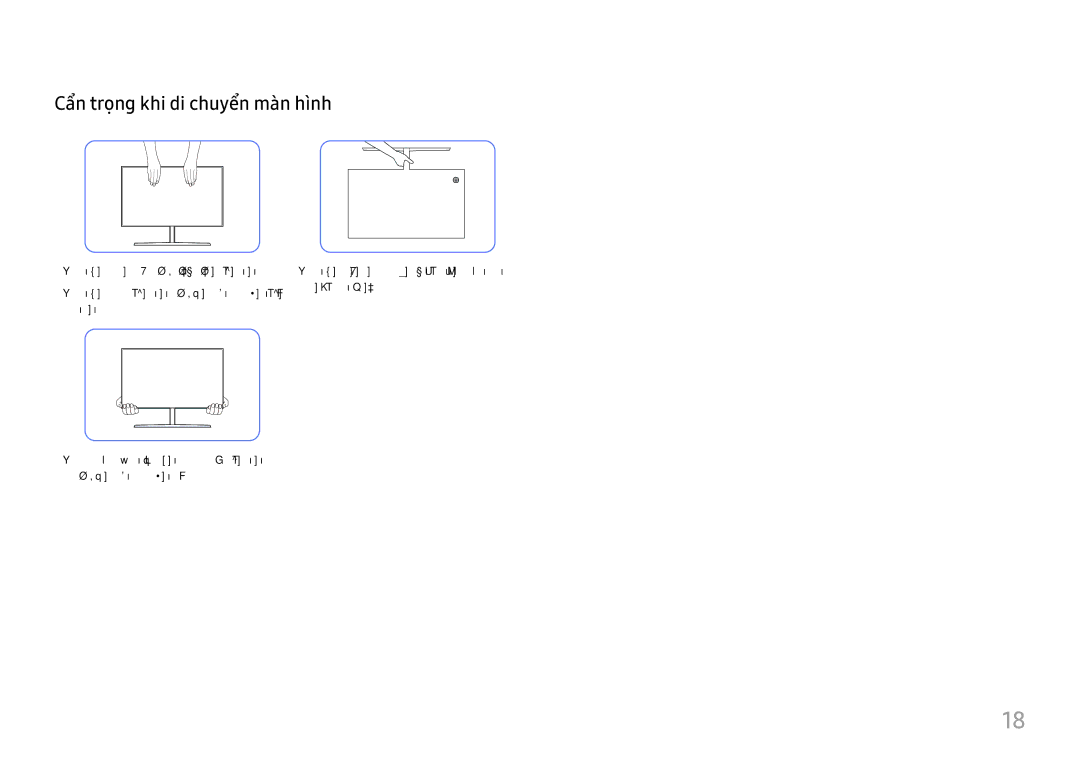 Samsung LU28H750UQEXXV manual Cẩ̉n trọng khi di chuyể̉n mà̀n hình 