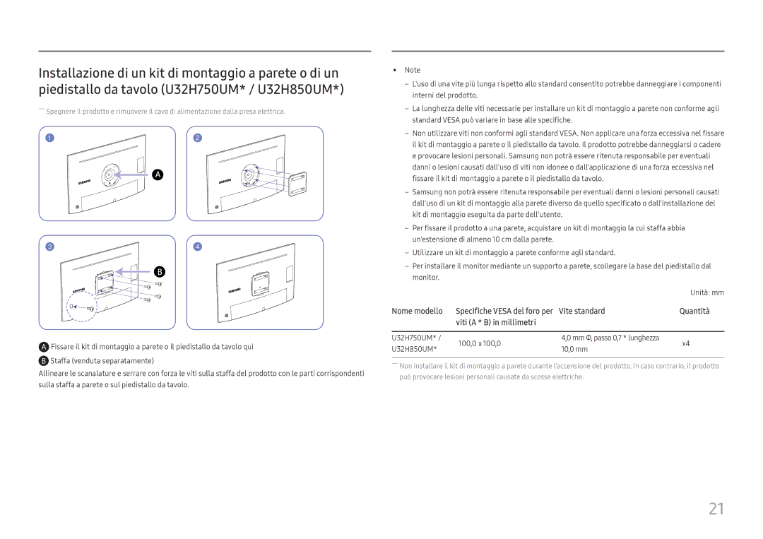 Samsung LU28H750UQUXEN, LU32H850UMUXEN manual 