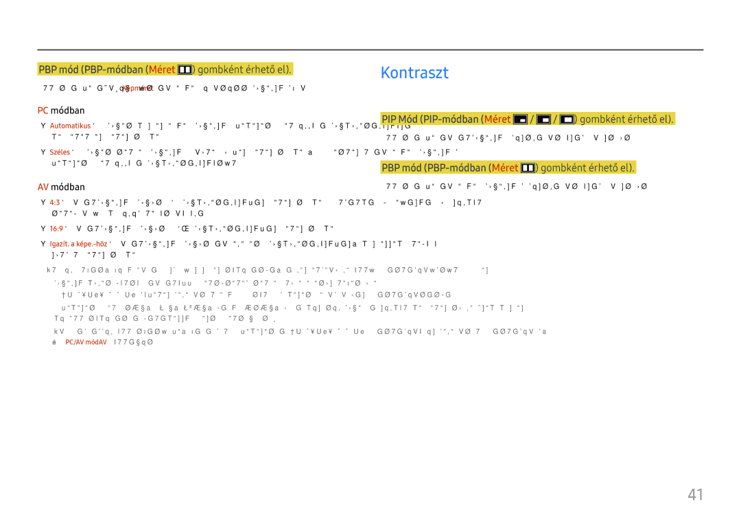 Samsung LU28H750UQUXEN, LU32H850UMUXEN manual Állítsa be az Képméret opciót az egyes osztott képernyőkhöz 