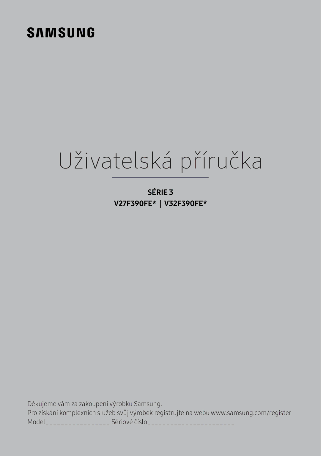 Samsung LV32F390FEWXEN, LV27F390FEWXEN, LV32F390FEXXEN, LV32F390FEIXEN, LV27F390FEIXEN manual Uživatelská příručka 