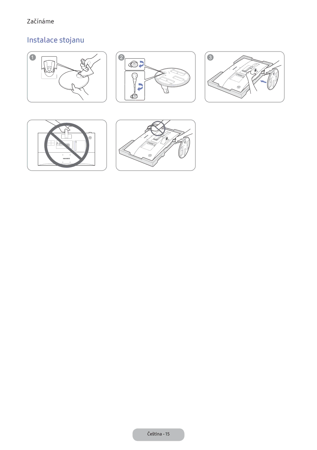 Samsung LV27F390FEWXEN, LV32F390FEWXEN, LV32F390FEXXEN, LV32F390FEIXEN, LV27F390FEIXEN manual Instalace stojanu 