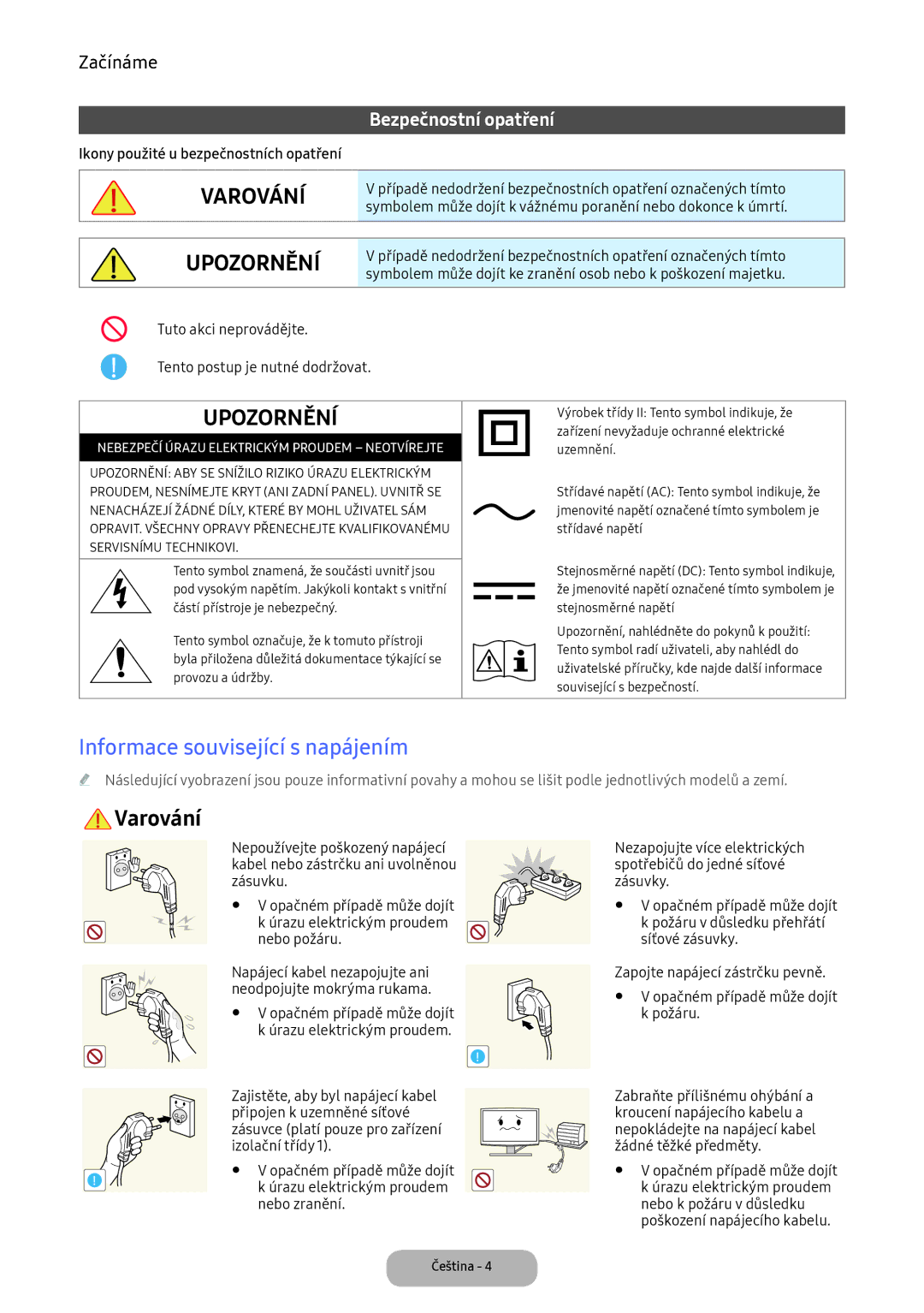 Samsung LV27F390FEIXEN, LV27F390FEWXEN, LV32F390FEWXEN, LV32F390FEXXEN, LV32F390FEIXEN manual Informace související s napájením 