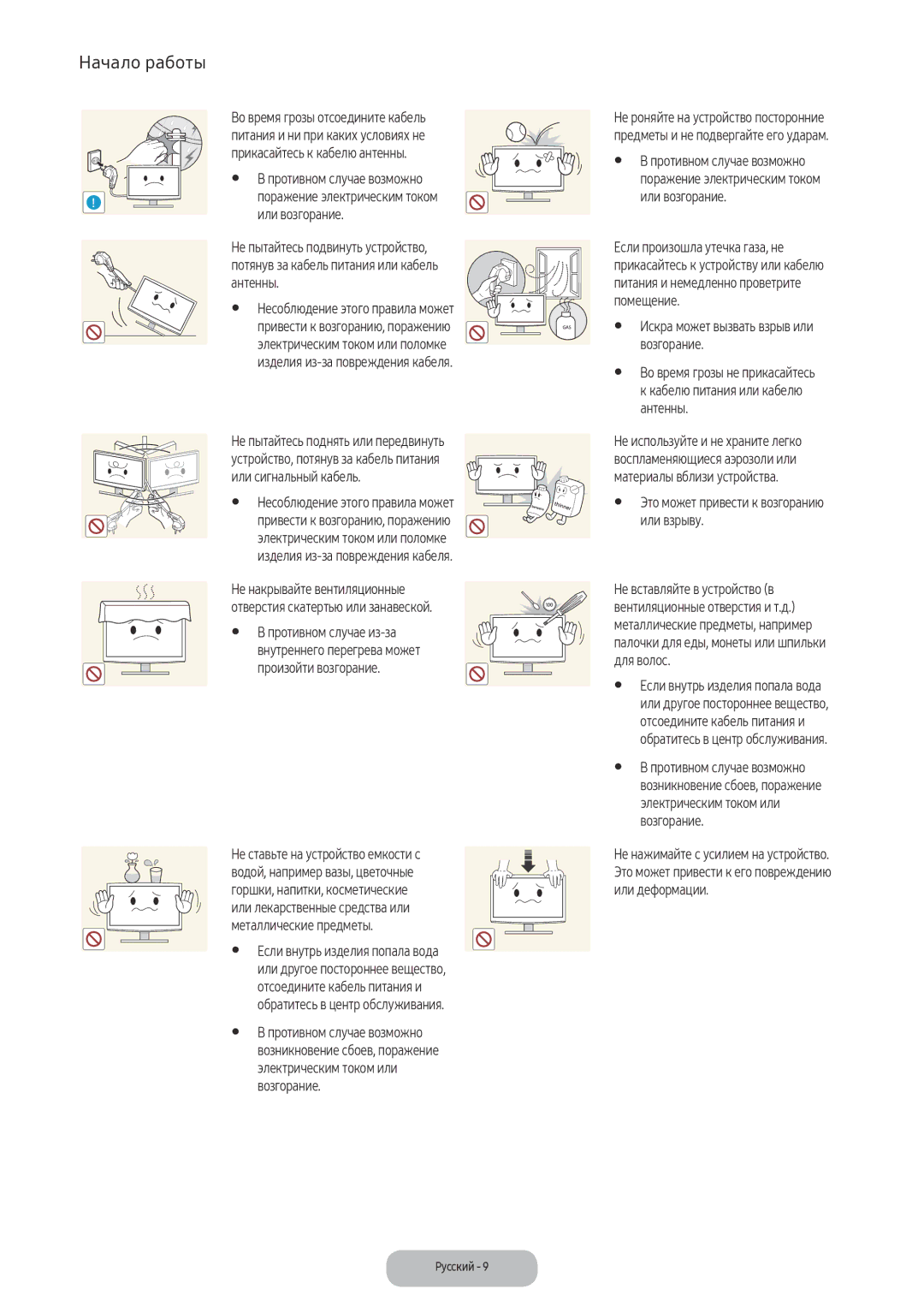 Samsung LV32F390FEWXEN, LV27F390FEWXEN manual Электрическим током или, Антенны, Это может привести к возгоранию или взрыву 