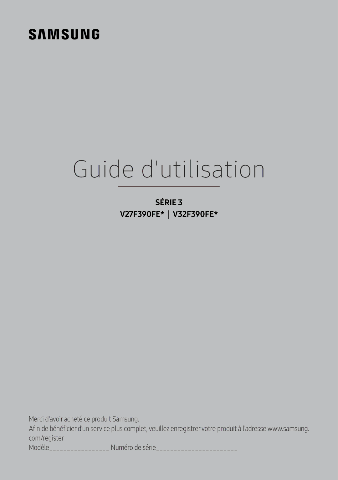 Samsung LV32F390FEXXEN manual Guide dutilisation 