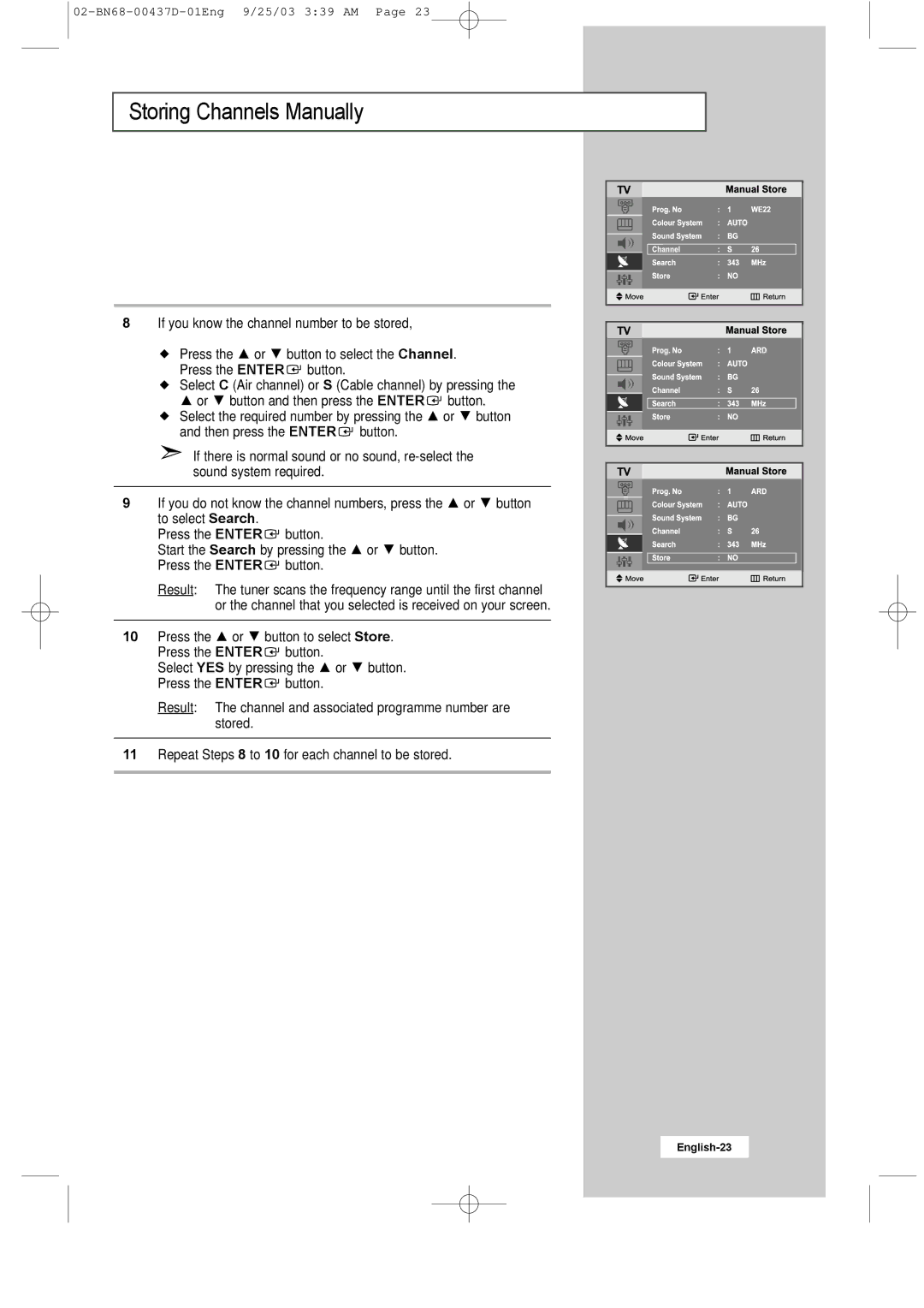 Samsung LW17N23W manual English-23 