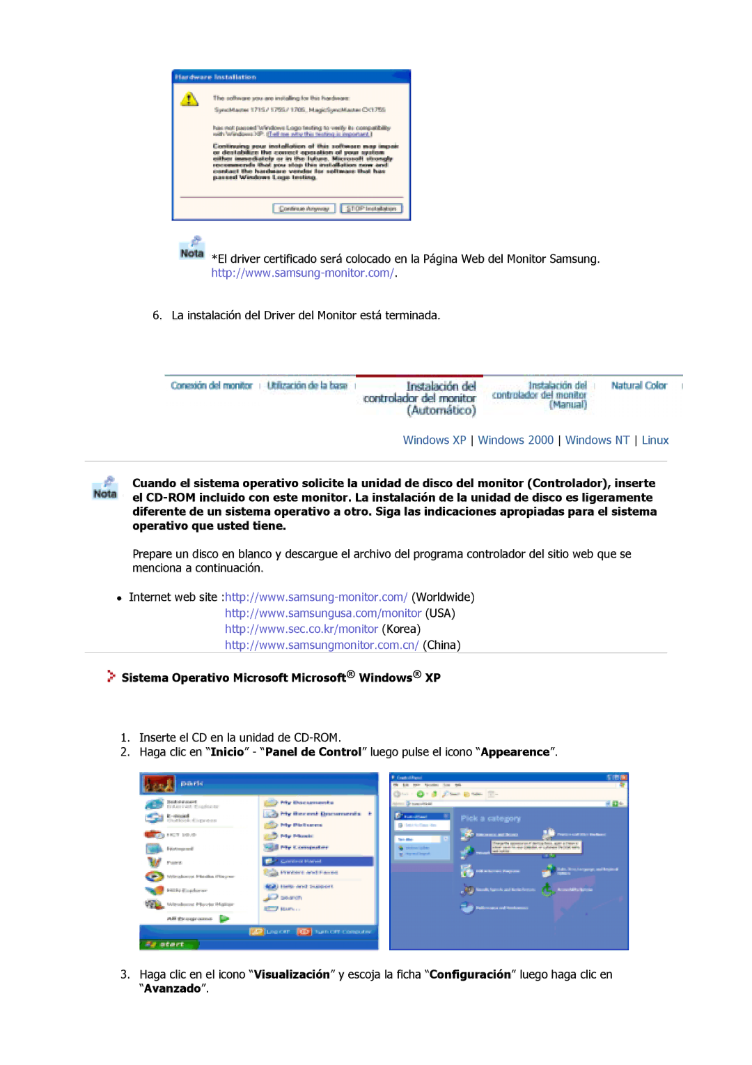 Samsung 910M, 910V, 710M, 712V manual Sistema Operativo Microsoft Microsoft Windows XP 