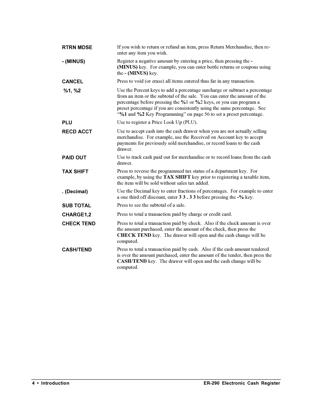 Samsung M-ER290 specifications Rtrn Mdse Minus 