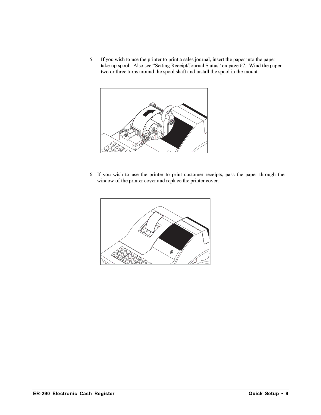 Samsung M-ER290 specifications ER-290 Electronic Cash Register Quick Setup 