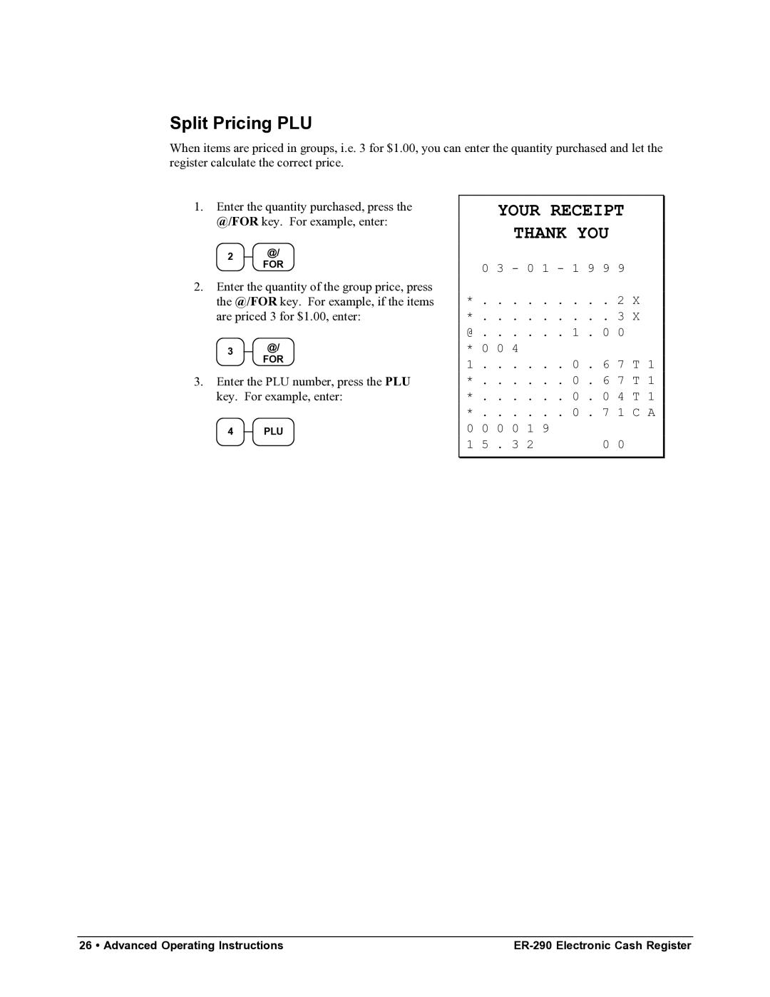 Samsung M-ER290 specifications Split Pricing PLU 