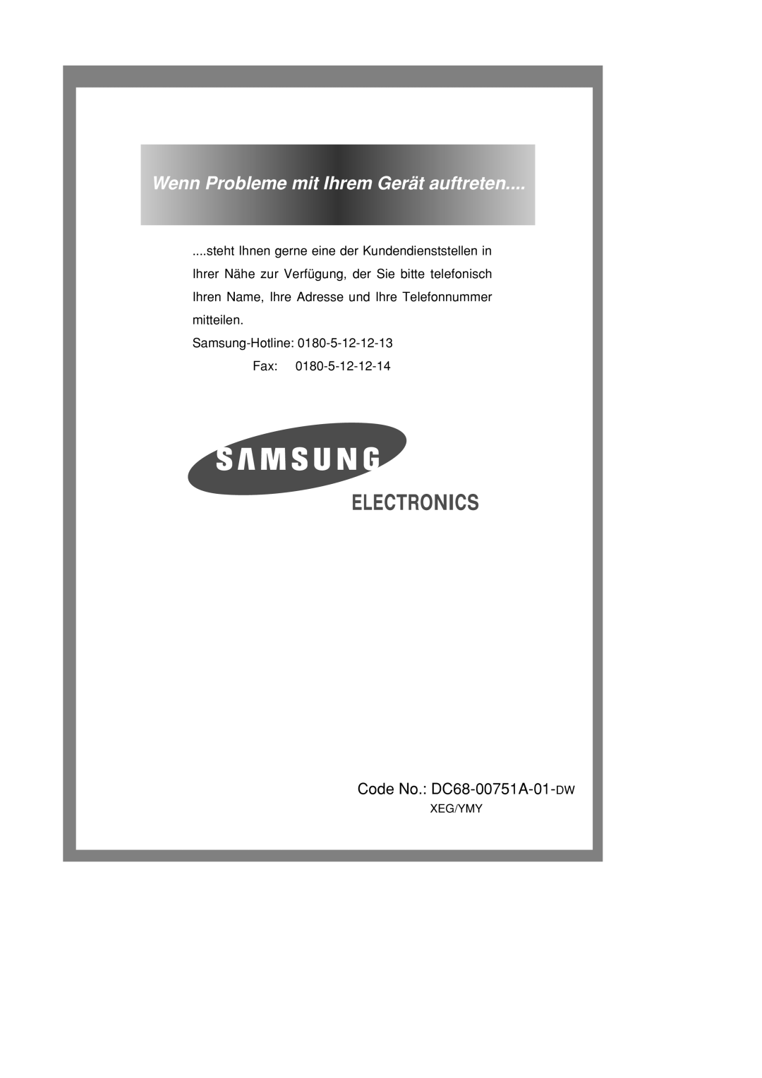 Samsung M1001GW/XEG, M1401GW/XEG, M1001GW1/XEG, M1201GW1/XEG, M1201GW/XEG manual Wenn Probleme mit Ihrem Gerät auftreten 