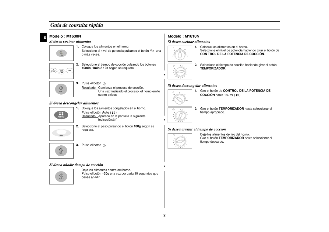 Samsung M1610N/XEC manual Guía de consulta rápida, Gire el botón de Control DE LA Potencia DE 