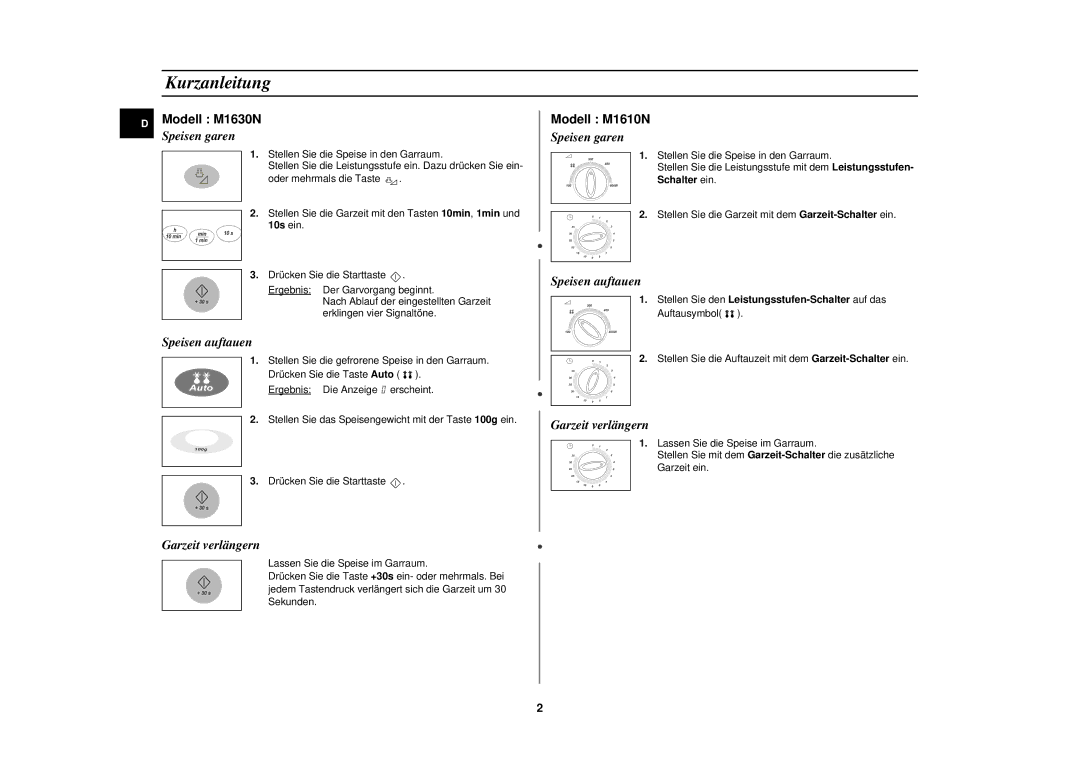 Samsung M1610N/XEG manual Kurzanleitung, Stellen Sie den Leistungsstufen-Schalter auf das 