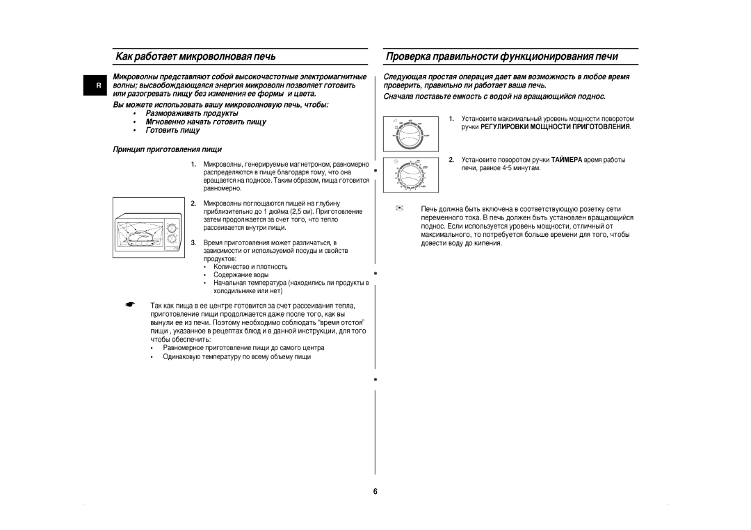 Samsung M1618NR-U/BWT, M1618NR/BWT manual ‡Í ‡·ÓÚ‡ÂÚ ÏËÍÓ‚ÓÎÌÓ‚‡ﬂ ÔÂ˜¸, Ó‚ÂÍ‡ Ô‡‚ËÎ¸ÌÓÒÚË ÙÛÌÍˆËÓÌËÓ‚‡ÌËﬂ ÔÂ˜Ë 