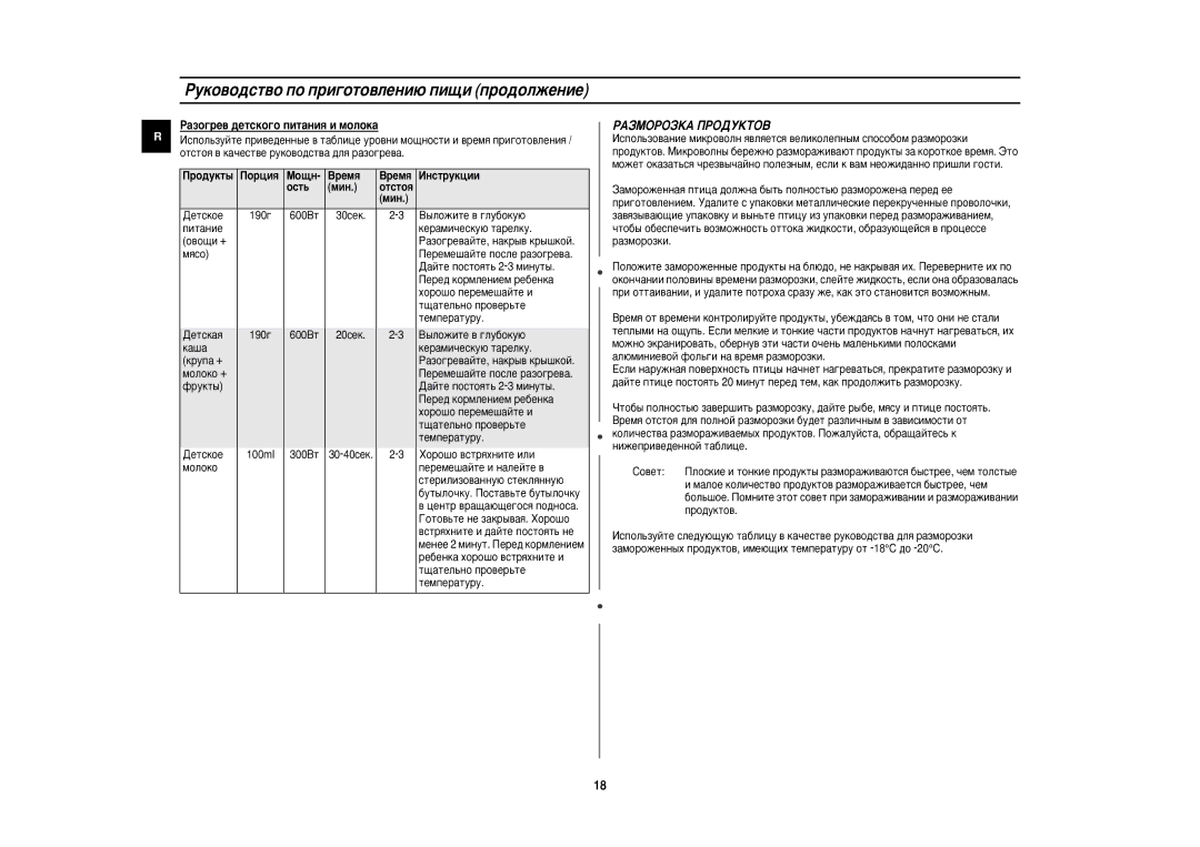 Samsung M1619NR/BWT manual ÊÄáåéêéáäÄ èêéÑìäíéÇ, ‡ÁÓ„Â‚ ‰ÂÚÒÍÓ„Ó ÔËÚ‡ÌËﬂ Ë ÏÓÎÓÍ‡ 