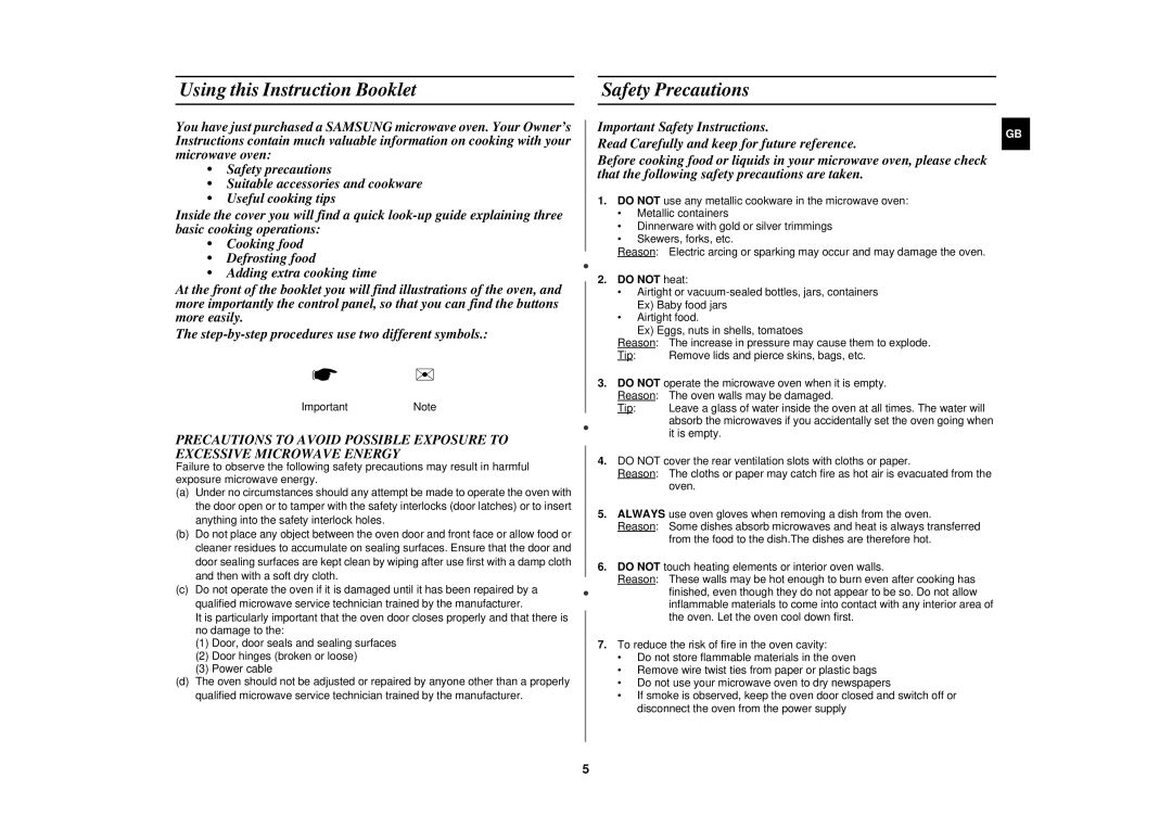 Samsung M1610N, M1630N technical specifications Using this Instruction Booklet, Safety Precautions, Do not heat 