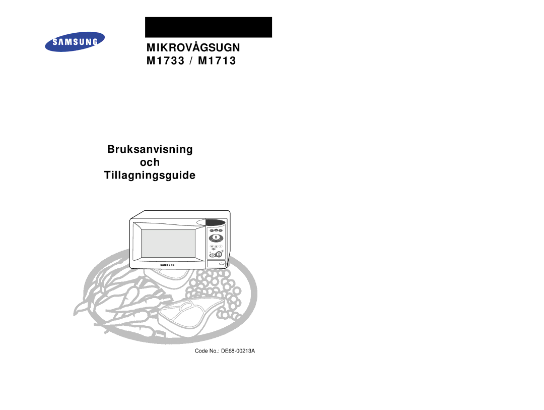 Samsung M1733/NSI, M1713/NSI manual Mikrovågsugn 