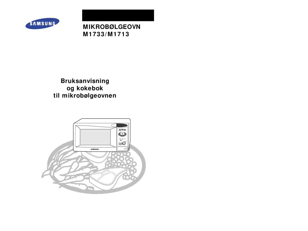 Samsung M1733/NSI, M1713/NSI manual Mikrobølgeovn 