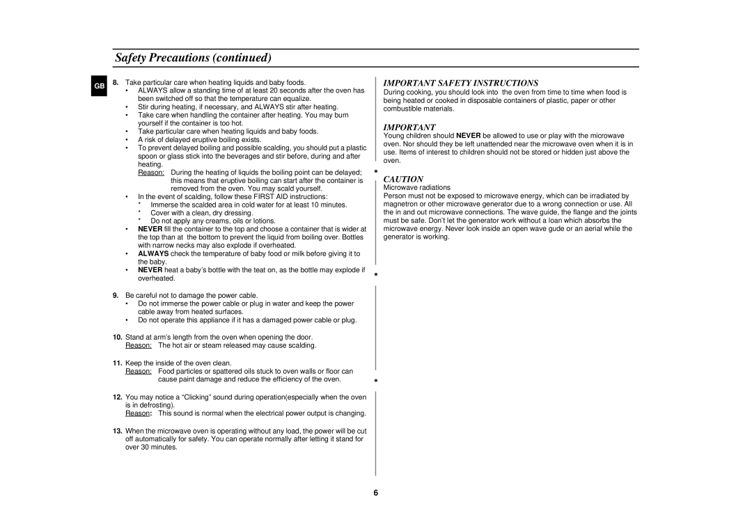 Samsung M1713N/XET manual Important Safety Instructions 