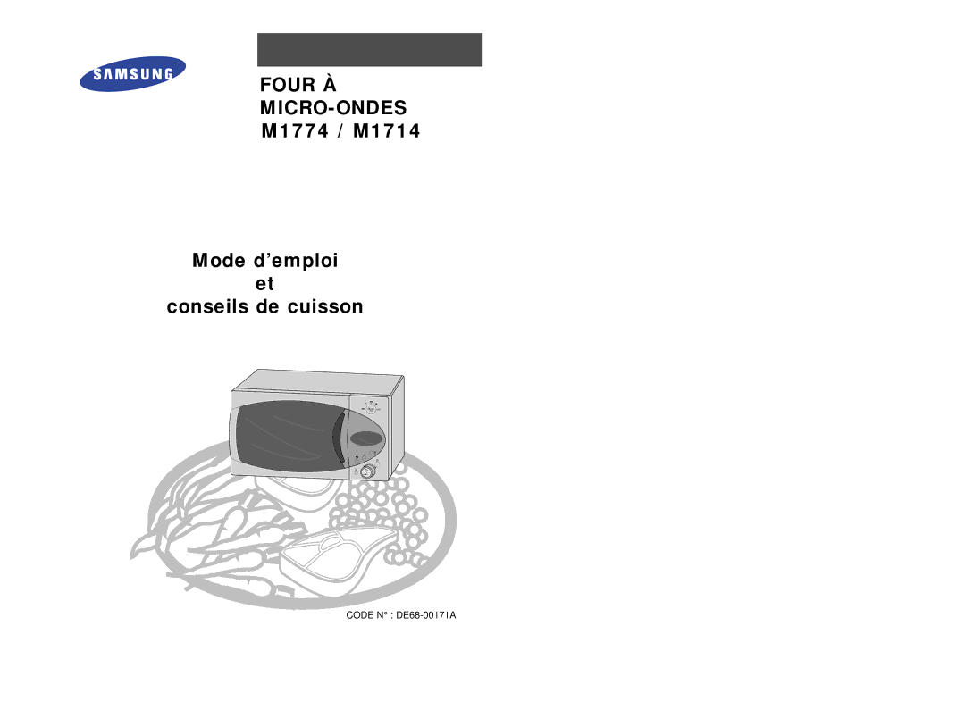 Samsung M1714-A/XEF, M1714-Y/XEF, M1714/XEF, M1714-V/XEF, M1714-XM/XEF, M1774/XEF, M1714-X/XEF manual Four À MICRO-ONDES 