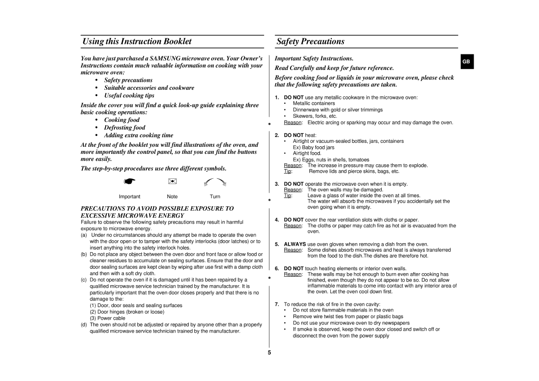 Samsung M1714N/BOL manual Using this Instruction Booklet, Safety Precautions, Do not heat 