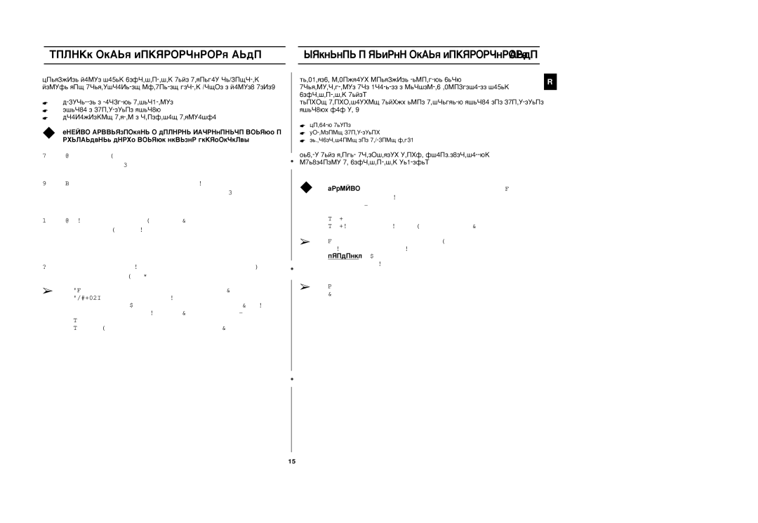 Samsung M1716NR/BWT manual Óëòúí‡ ‚‡¯Âè Ïëíó‚Óîìó‚Óè Ôâ˜Ë, ‡Ìâìëâ Ë Âïóìú ‚‡¯Âè Ïëíó‚Óîìó‚Óè Ôâ˜Ë, Ìâ Ì‡Í‡Ôîë‚‡Îëò¸ 