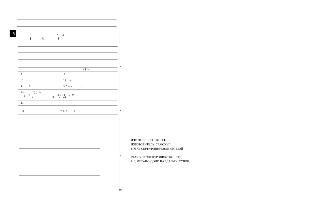 Samsung M1716NR/BWT manual TÂıÌË˜ÂÒÍËÂ ı‡‡ÍÚÂËÒÚËÍË, Hâúúó 