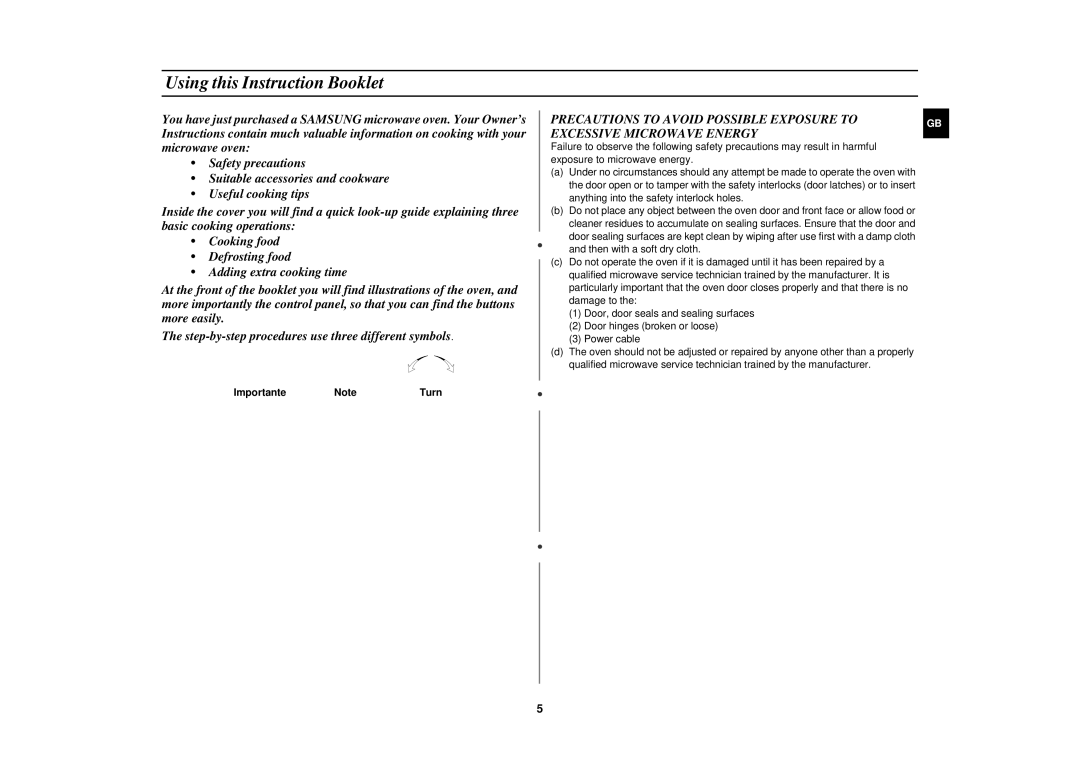 Samsung M1727N/XEE, M1727N-S/XEG, M1727N/XEG manual Using this Instruction Booklet, Importante 