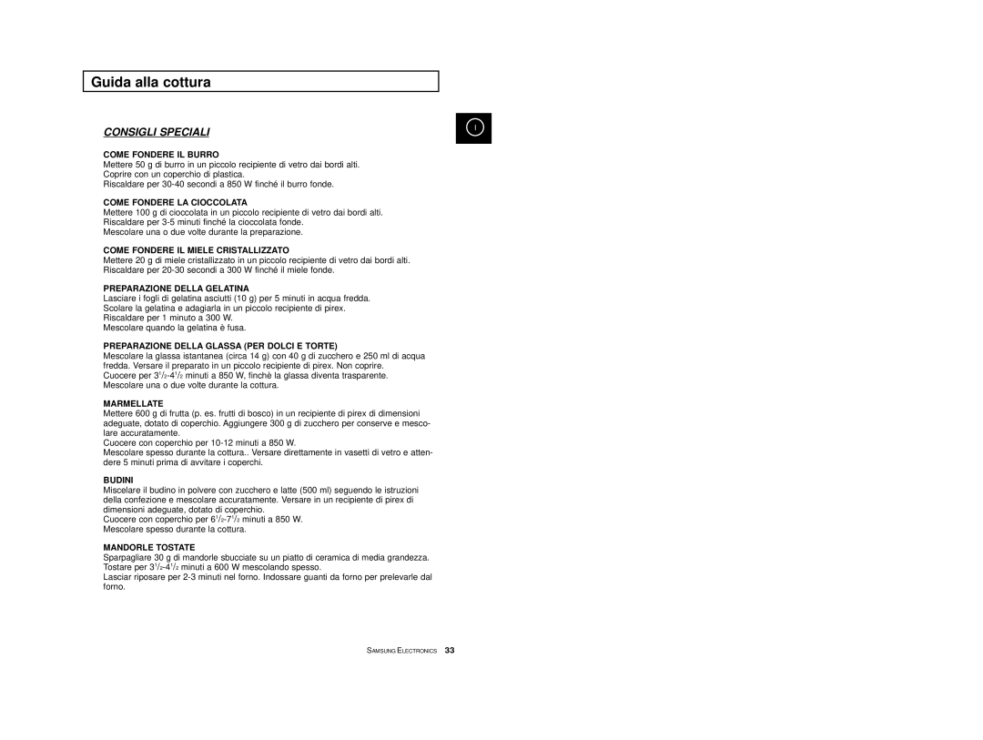 Samsung M1714, M1774 manual Consigli Speciali 