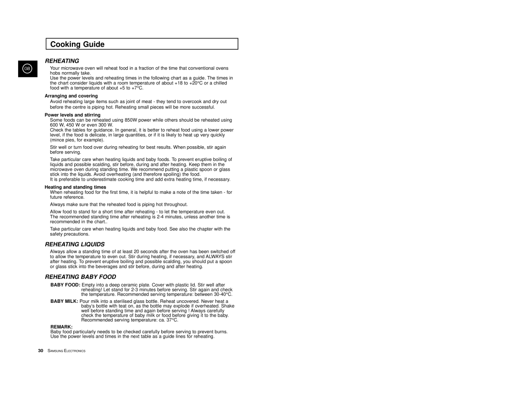 Samsung M1714, M1774 manual Arranging and covering, Power levels and stirring, Heating and standing times 