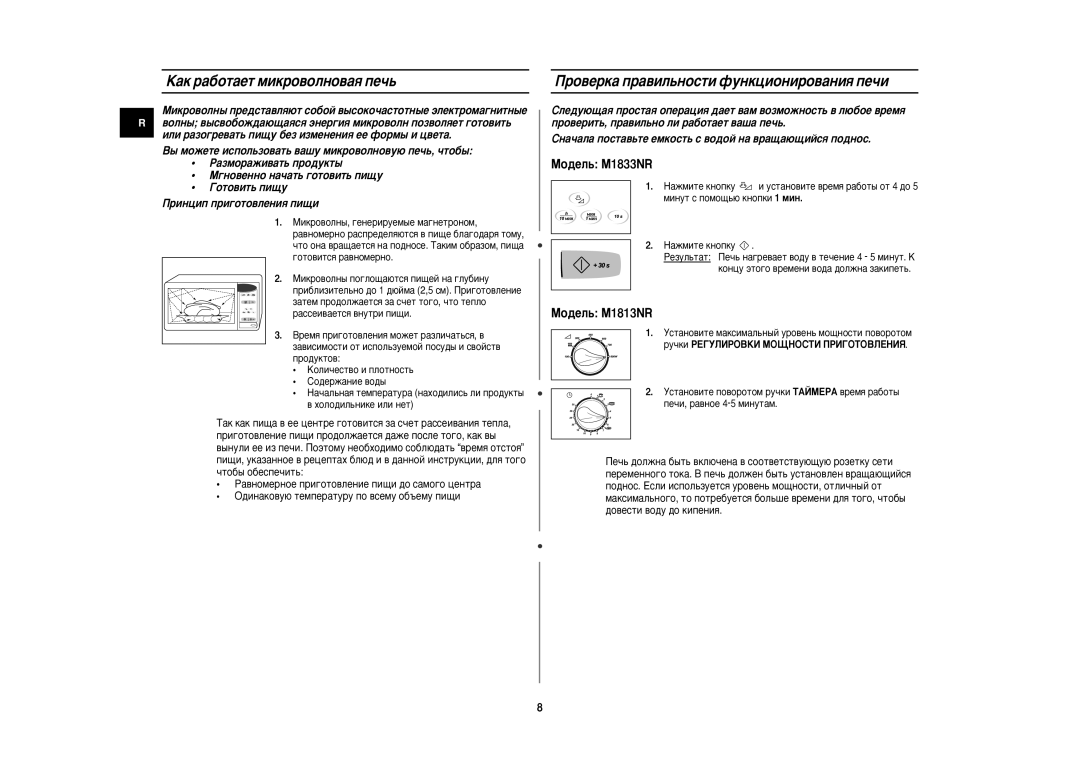 Samsung M1813NR/BWT manual ‡Í ‡·ÓÚ‡ÂÚ ÏËÍÓ‚ÓÎÌÓ‚‡ﬂ ÔÂ˜¸, Ó‚ÂÍ‡ Ô‡‚ËÎ¸ÌÓÒÚË ÙÛÌÍˆËÓÌËÓ‚‡ÌËﬂ ÔÂ˜Ë 