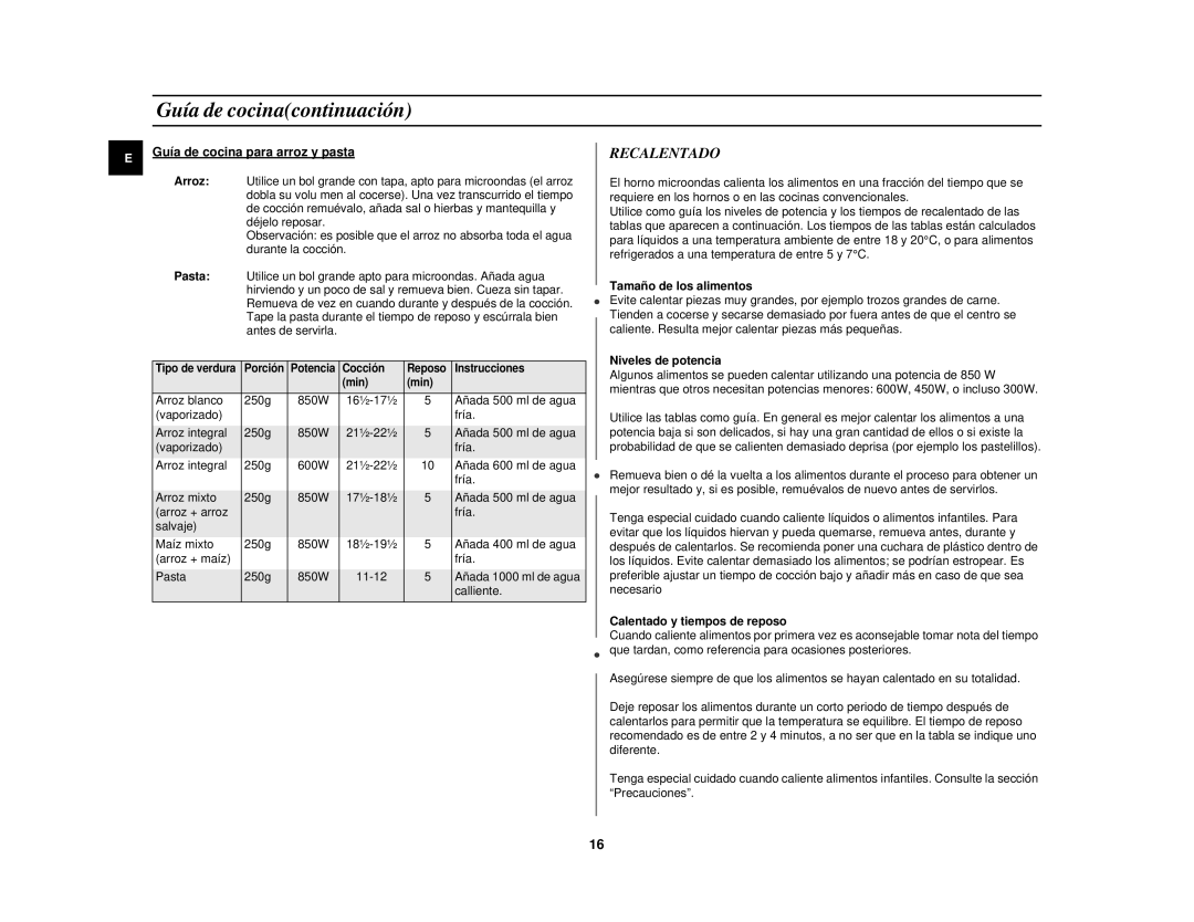 Samsung M1817N/XEC manual Recalentado 