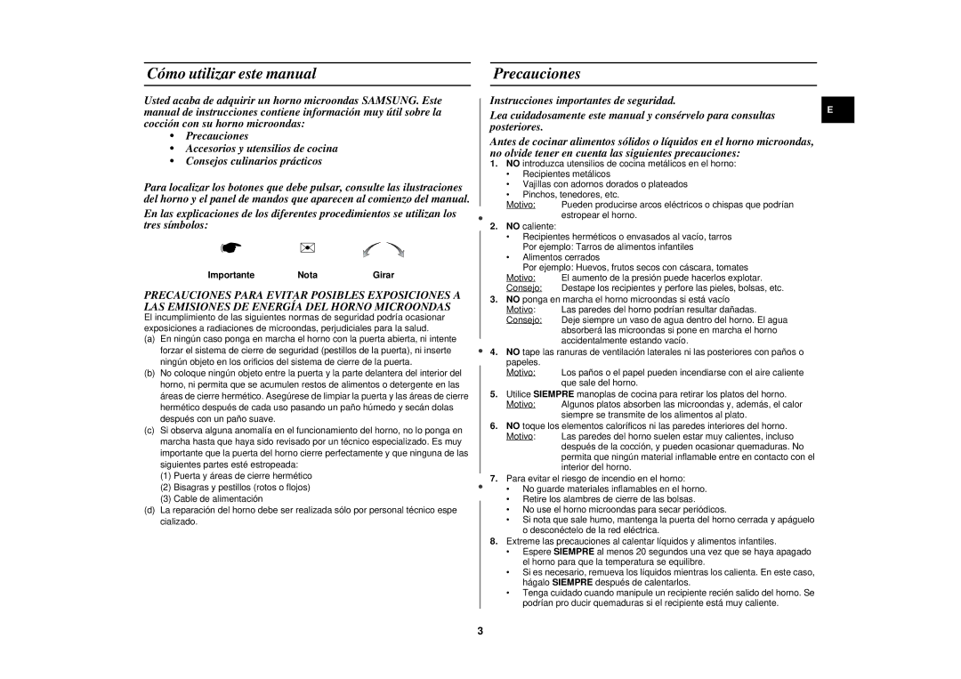 Samsung M182DN/XEC, M182DN-D/XEC, M182DN-B/XEC Cómo utilizar este manual, Precauciones, Importante Nota 